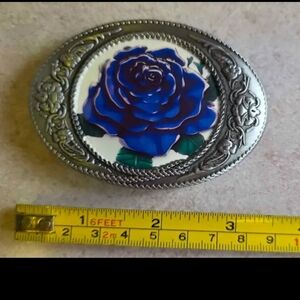 Beautiful detailed rose western belt buckle See All Colors